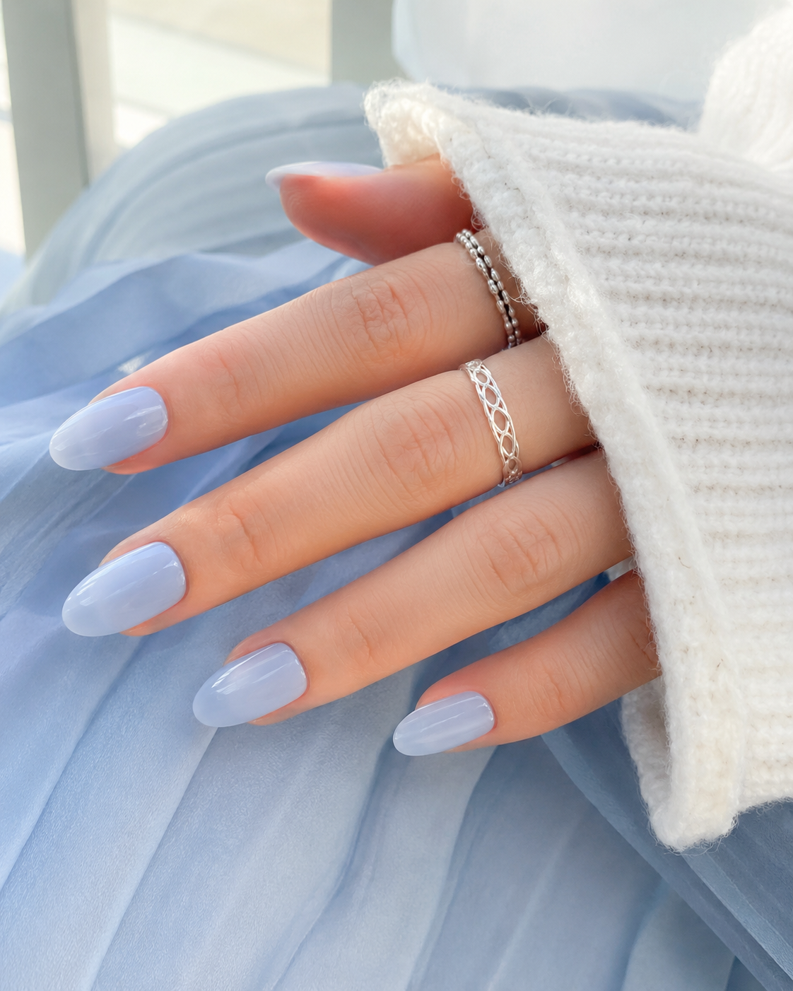 Blueberry Milk Nails